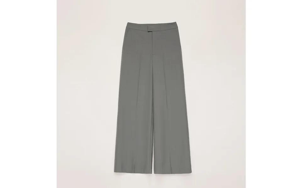 Left Bank Holidays Australian Wool Simple Draped Suit Trousers - M Stylishly Restrained Foggy Gray