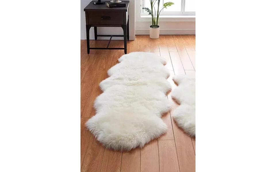 New Zealand Imported Wool Carpet Sofa Cushion Whole Sheepskin Cushion Floor Mat - Off-white 60*180cm