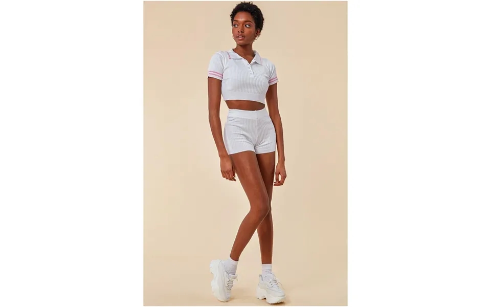 Cosmochic Crop Top & Short Loungewear Set - White
