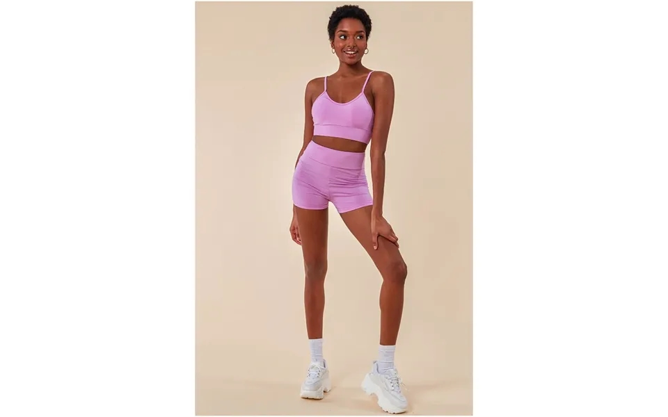 Cosmochic Cropped Bralette & Cycle Short Set - Purple