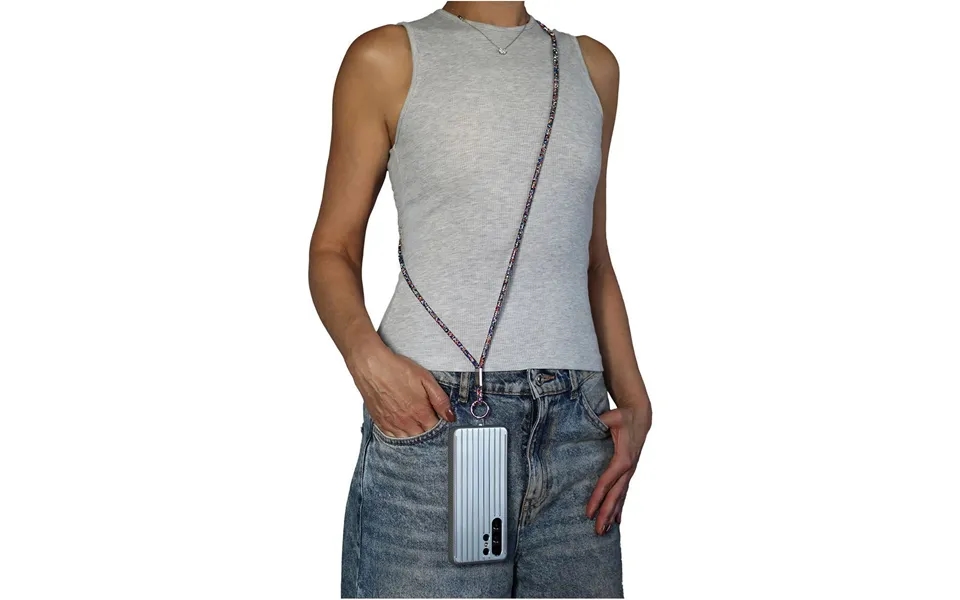 Goddiva Accessories Embellished Phone Strap - Blue Mix