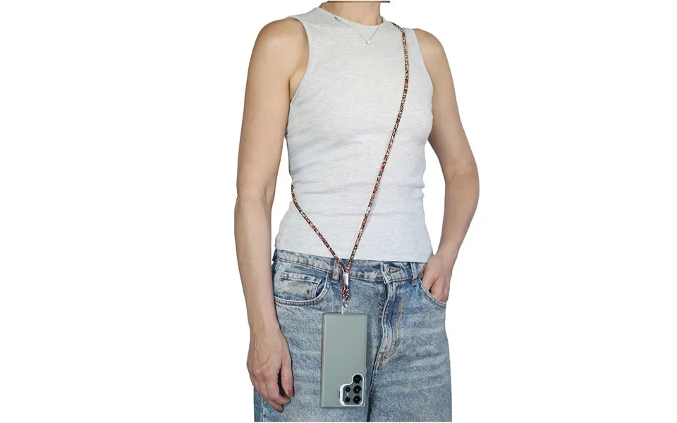 Goddiva Accessories Embellished Phone Strap - Orange