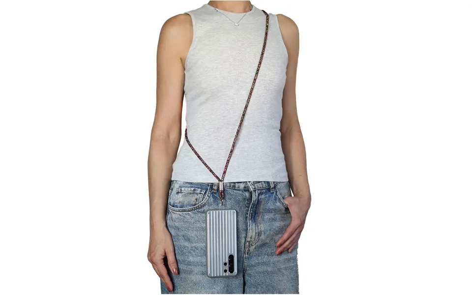 Goddiva Accessories Embellished Phone Strap - Red & Green