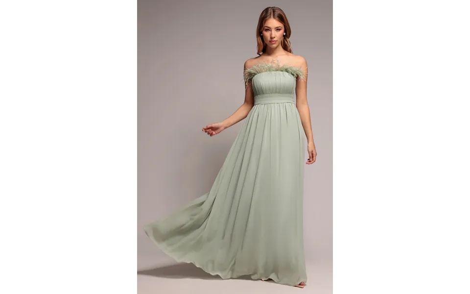 Goddiva Bridesmaids Chiffon Maxi Dress - Sage Green
