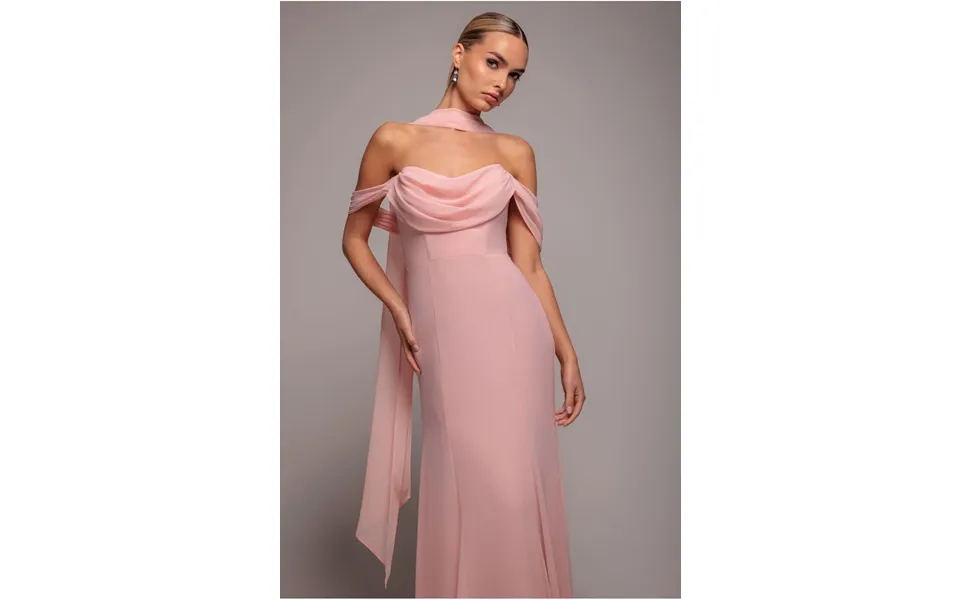 Goddiva Chiffon Scarf - Blush Pink