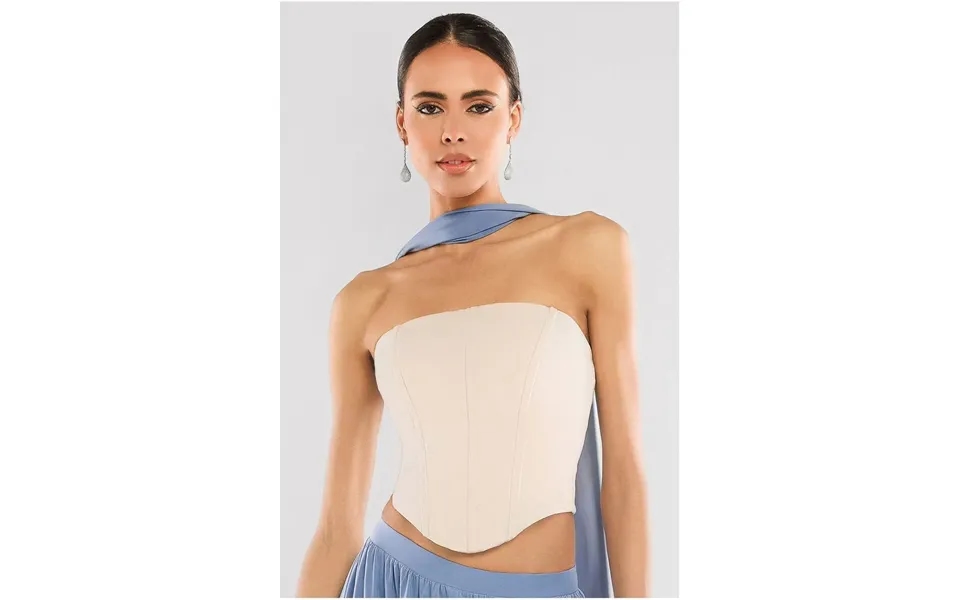 Goddiva Compact Crepe Lace Up Corset