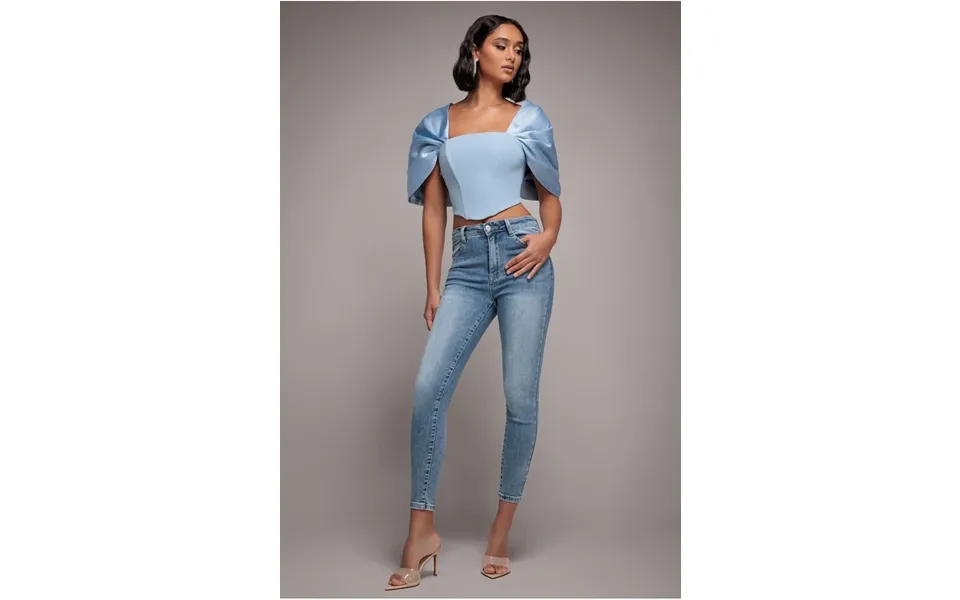 Goddiva Denim Skinny Fit Stretch Denim Jeans - Blue