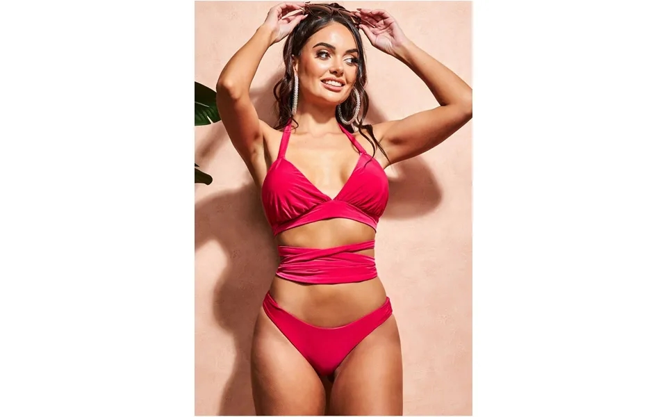 Goddiva Multi Tie Bikini - Cerise