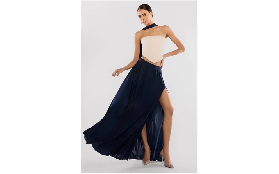 Goddiva Side Split Soft Touch Maxi Skirt