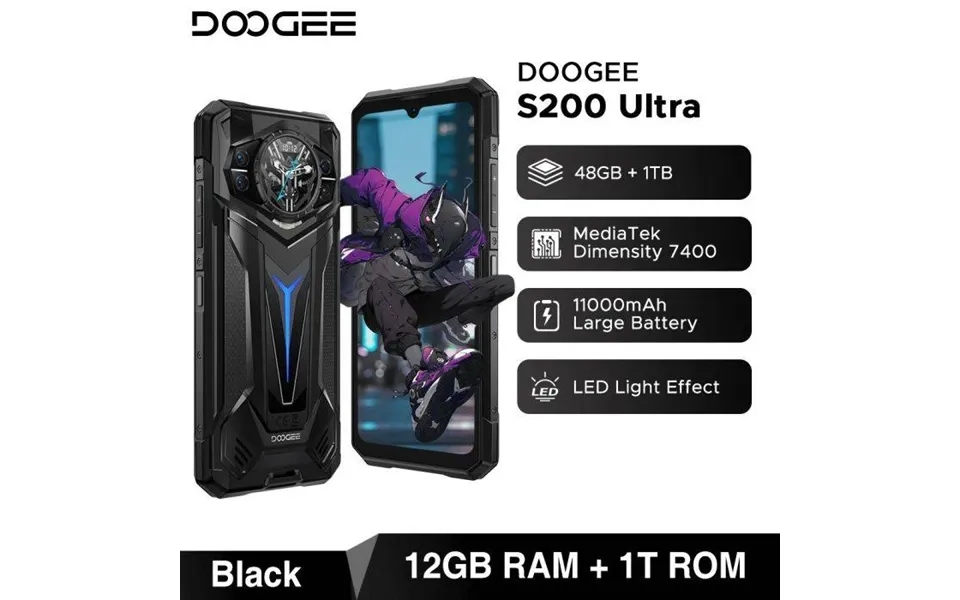 Doogee S200 Ultra 5g Ai Rugged Phone 48gb 1tb Light Effect 1