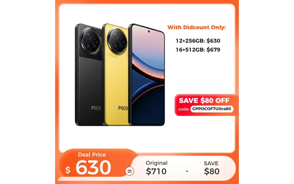 Global Version Poco F7 Ultra Smartphone Snapdragon 8 Elite 50mp Camera With Ols 6