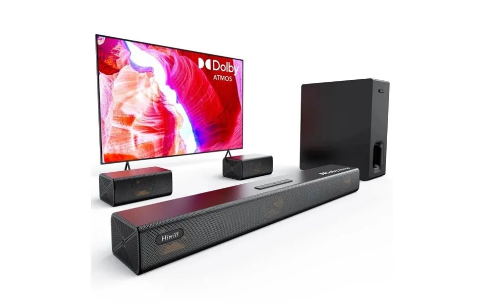 Hiwill A51 Pro Dolby Atmos Soundbar 420w 5.1ch Surround Sound System With 9 Drivers Harmonicx Sound Processing 3d Surrou