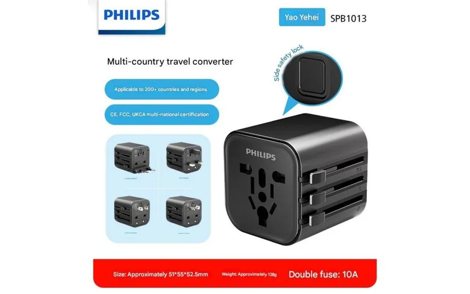 Philips Global Adapter Plug For International Travel - Universal Socket For Uk