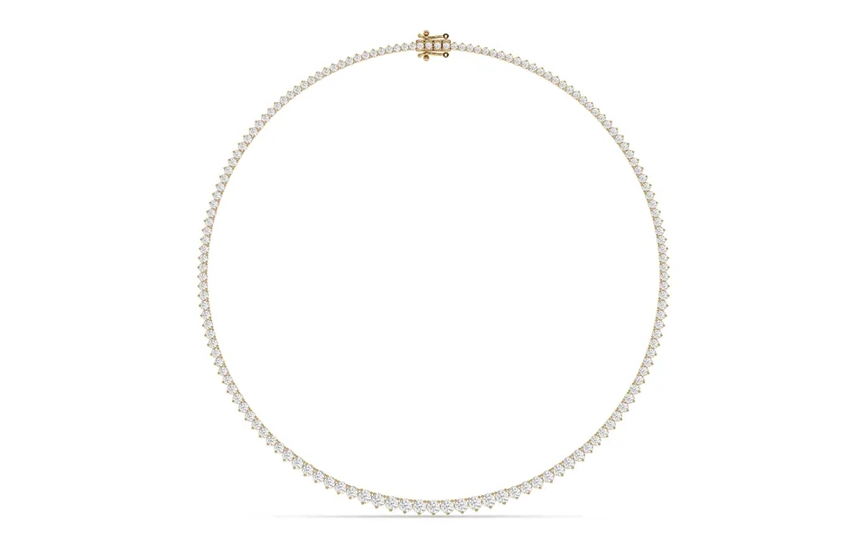 Eternal Embrace Lab Grown Diamond Tennis Necklace 14k Yellow Gold 11 1 6 Ct