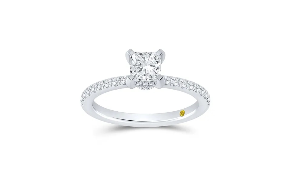 Kyoto Hidden Halo Princess Cut Lab Grown Diamond Engagement Ring 10k White Gold 4 1 3 Ct