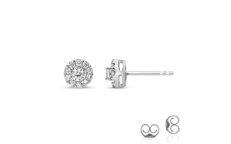 Lab Made Halo Diamond Stud Earrings 14k White Gold 1 1 2 Ct. Tw