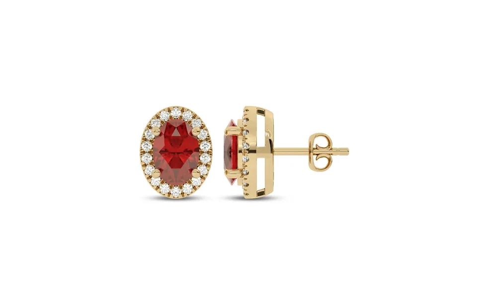 Statement Lab Grown Diamond Whisper Halo Earrings 10k Yellow Gold 1 4 Ct