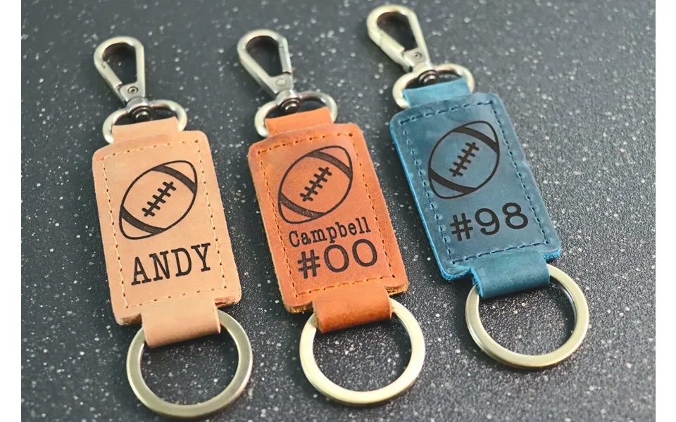 Football Keychain - Personalized Football Keychain