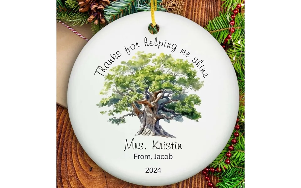 Teacher Christmas Ornament - Ceramic