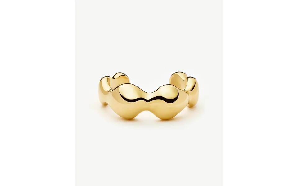 Eny Puffy Dome Statement Cuff Bracelet 18k Gold Plated