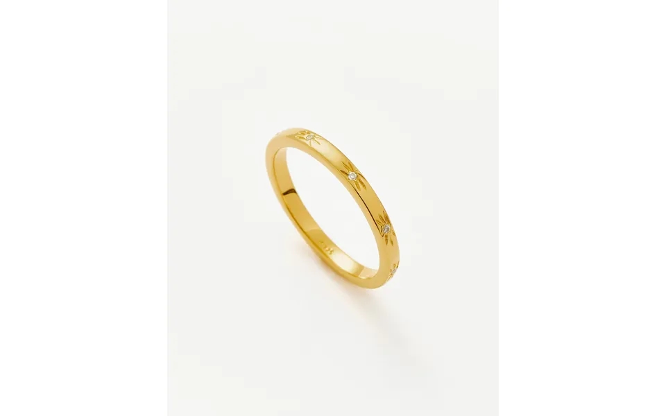 Interstellar Star Studded Stacking Ring 18k Gold Vermeil