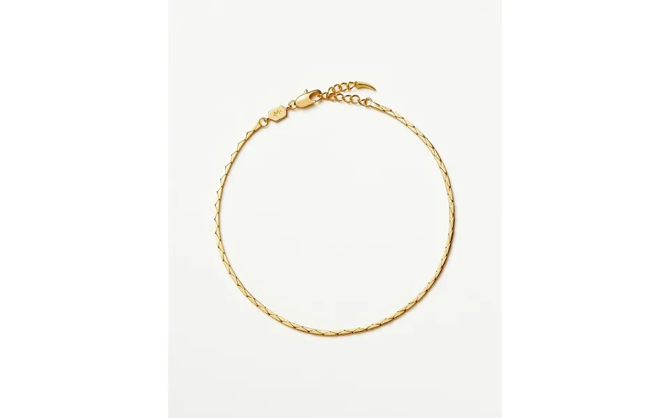 Lucy Williams Cobra Snake Chain Anklet 18k Gold Plated