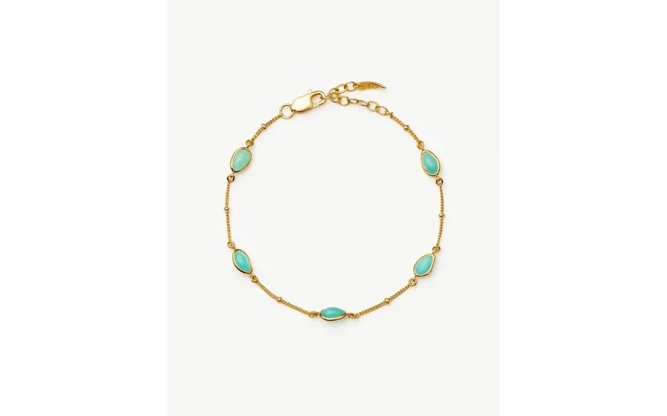 Magma Gemstone Charm Bracelet 18k Gold Vermeil Amazonite