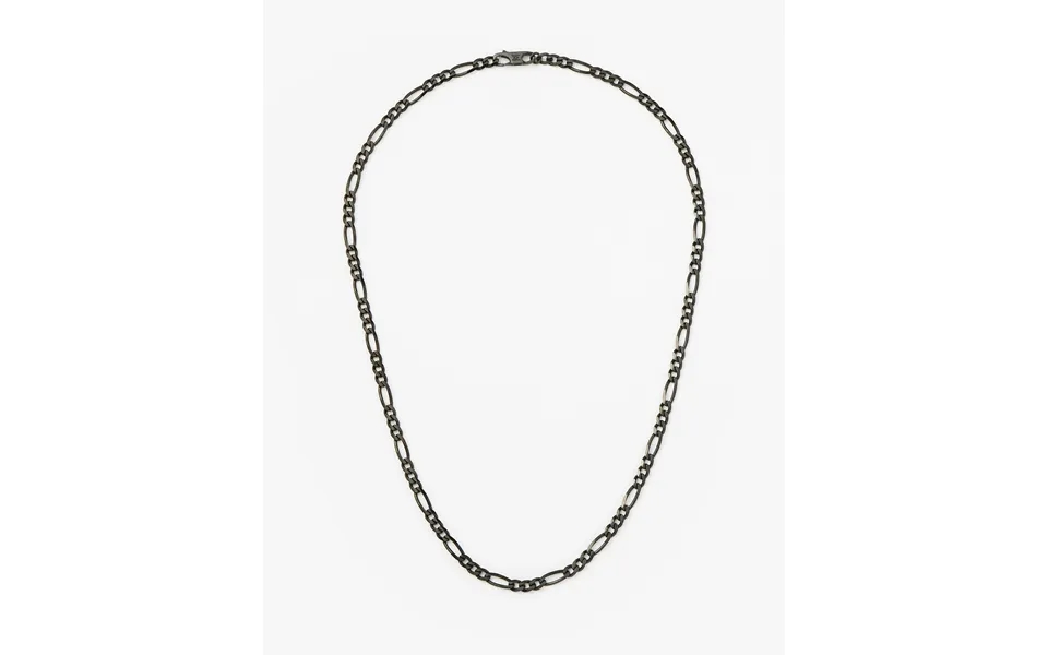 Mens Black Filia Chain Necklace Sterling Silver