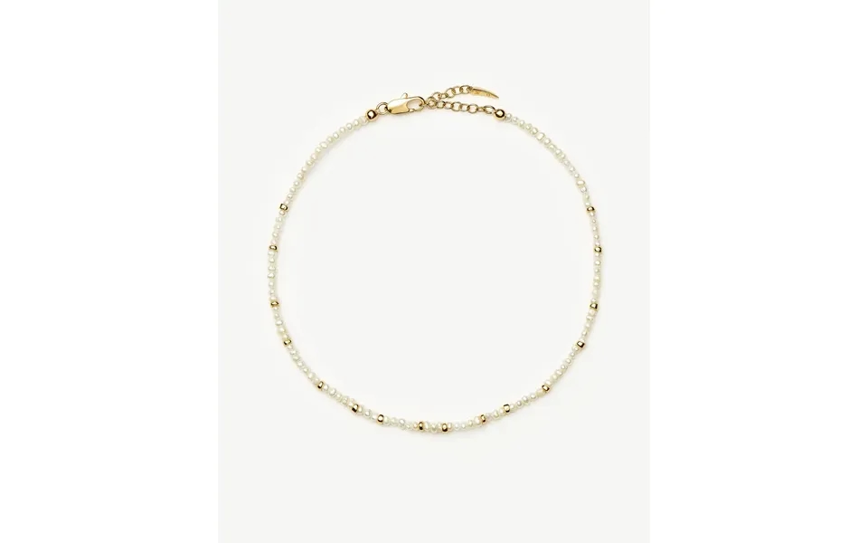 Micro Pearl Beaded Anklet 18k Gold Plated Pearl