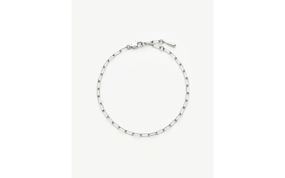 Mini Paperclip Chain Bracelet Platinum Plated