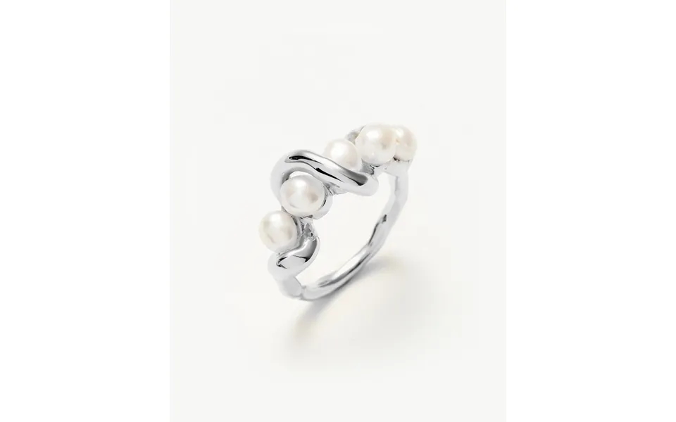 Molten Pearl Twisted Stacking Ring
