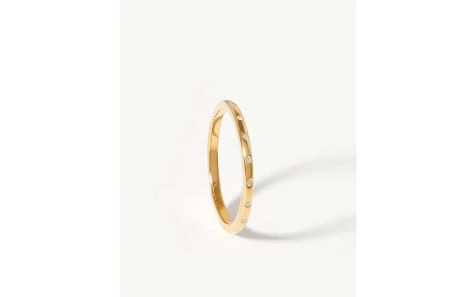 Solar Studded Ring 18k Gold Vermeil Cubic Zirconia