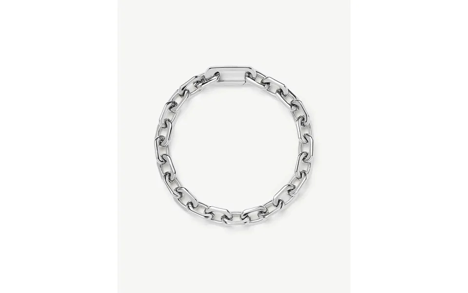 Square Paperclip Chain Bracelet Platinum Plated