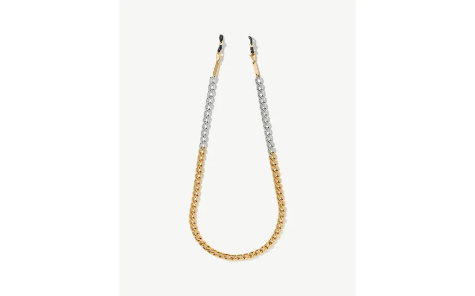 Two Tone Curb Eyewear Chain 18k Gold Plated Silver Plated
