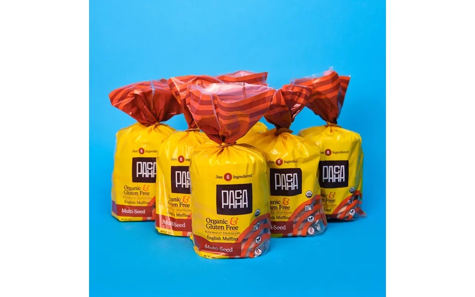 Sprouted Sourdough Buckwheat Bread - Multi-seed English Muffins 6 Pack