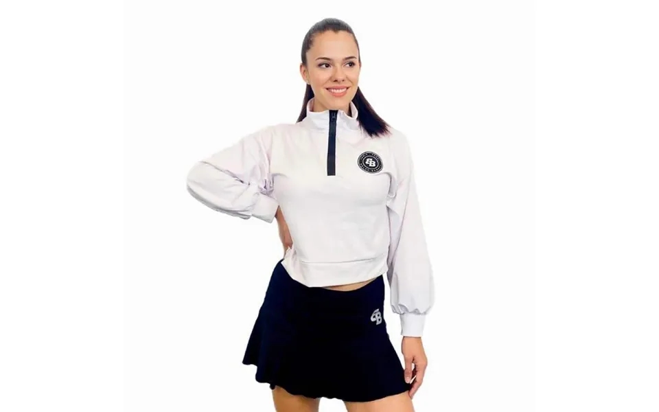 Belen Berbel Cropped White Sweatshirt