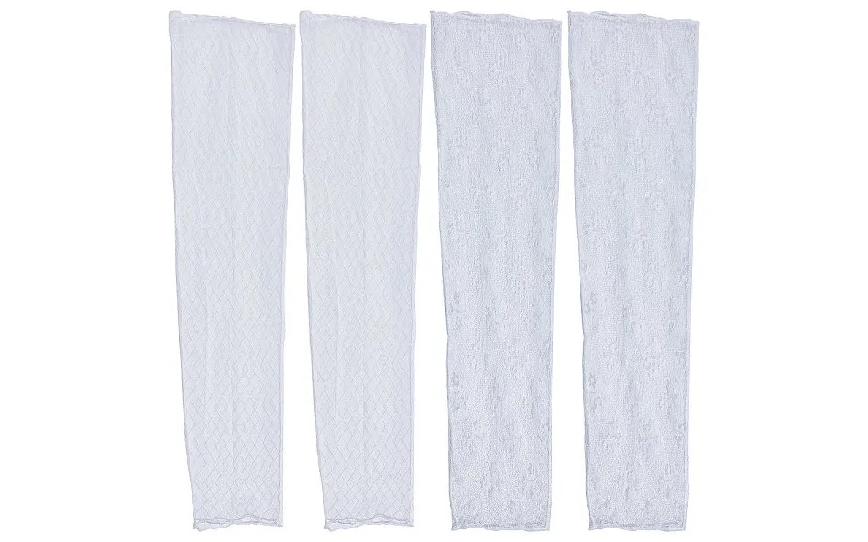 2 Pairs 2 Style Elegant Flower Pattern Polyester Lace Arm Sleeves