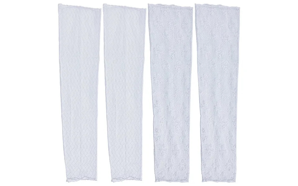 2 Pairs 2 Style Elegant Flower Pattern Polyester Lace Arm Sleeves