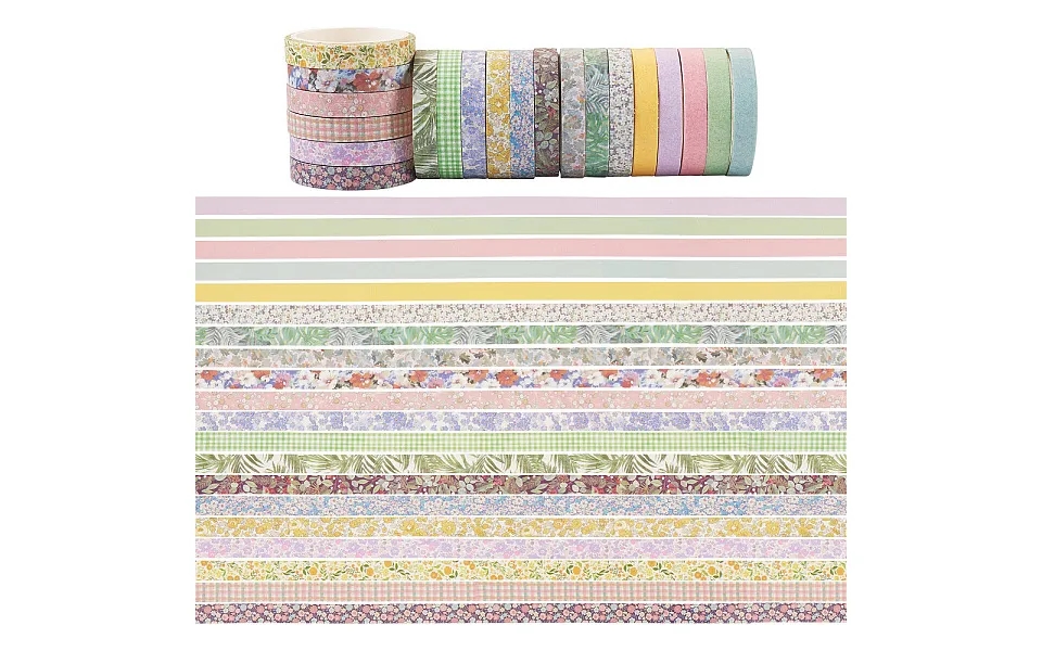 20 Rolls Paper Adhesive Tape Set