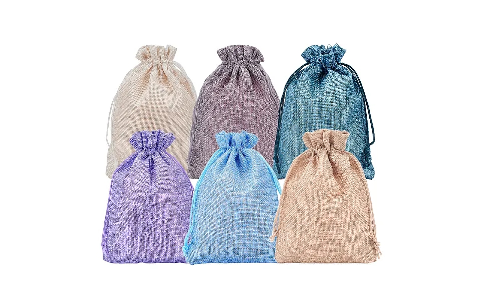 Burlap Packing Pouches Drawstring Bags