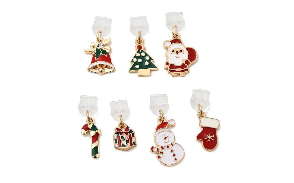Christmas Theme Alloy Enamel Charm Mobile Straps