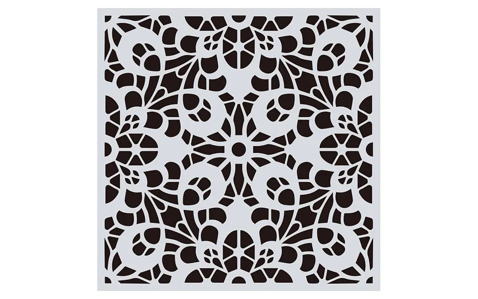 Flower Pattern Eco-friendly Pet Plastic Hollow Painting Silhouette Stencil