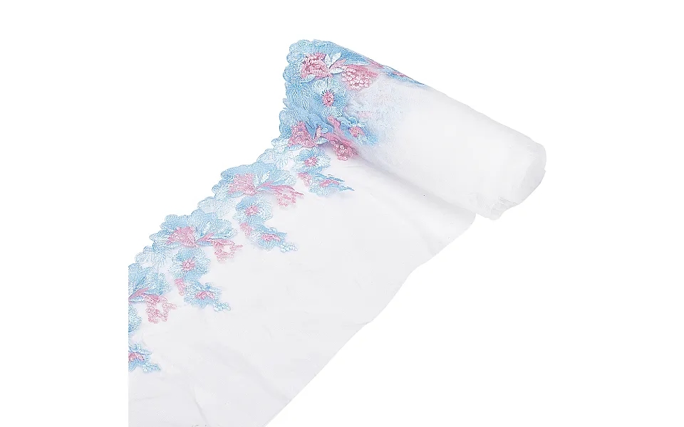 Flower Pattern Polyester Embroidered Ornament Accessories