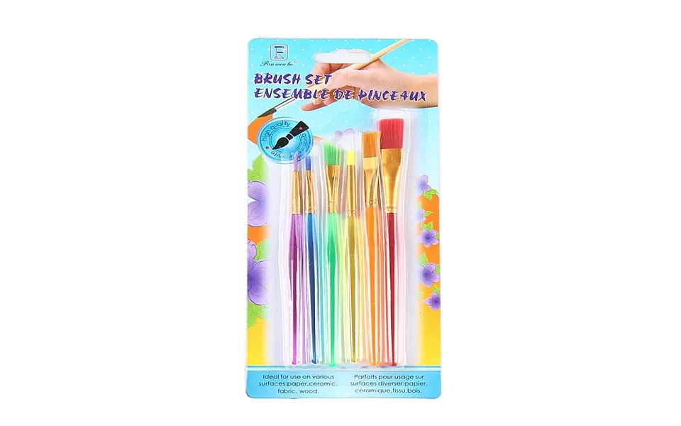 Plastic Children's Nylon Brush Head Tempera Paint Brush Set