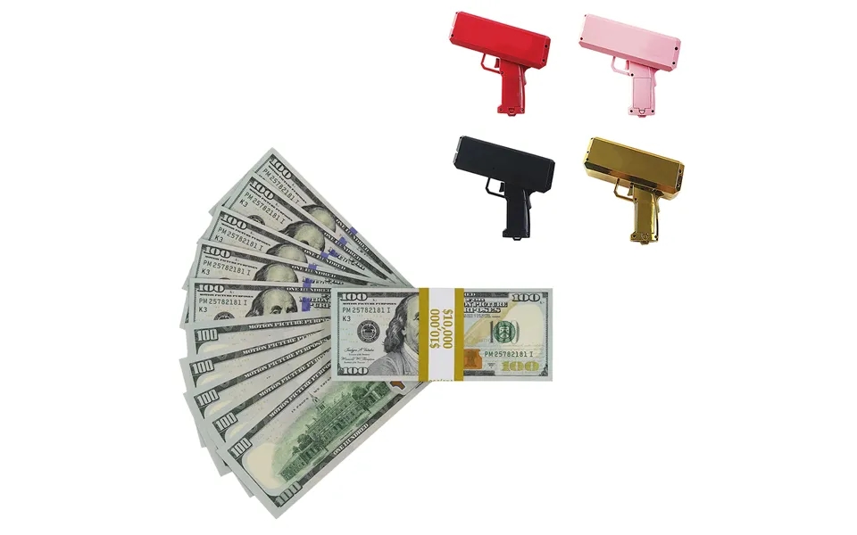 10,000 New Series Stack With Money Gun