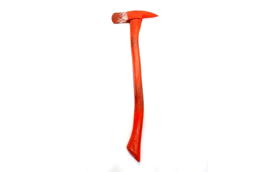 36 Inch Firefighter Fireman's Axe Urethane Foam Rubber Stunt Prop - Bloodied Red And Silver Head With Red Handle