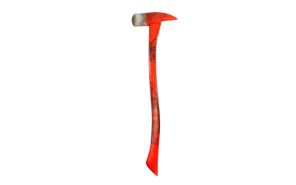 36 Inch Firefighter Fireman's Axe Urethane Foam Rubber Stunt Prop - Rusty Red And Silver Head With Red Handle