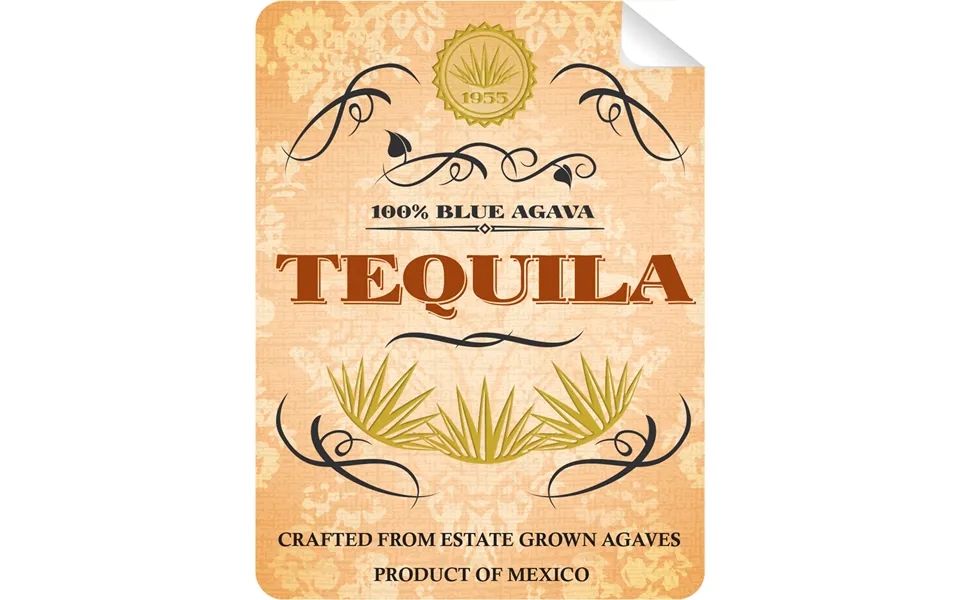 Blue Agava Tequila Bottle Self Adhesive Label