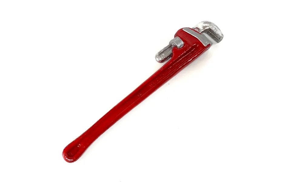 Extra Large Foam Rubber Stunt 24 Inch Pipe Wrench Prop - Red And Silver
