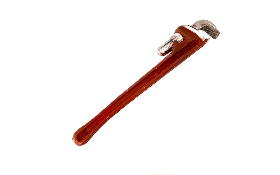 Extra Large Foam Rubber Stunt 24 Inch Pipe Wrench Prop - Rusty Red And Silver